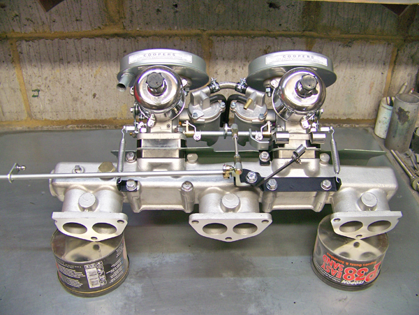 Twin SU Carbs Reconditioned by Glen Watson at G.W. Carbs in the UK